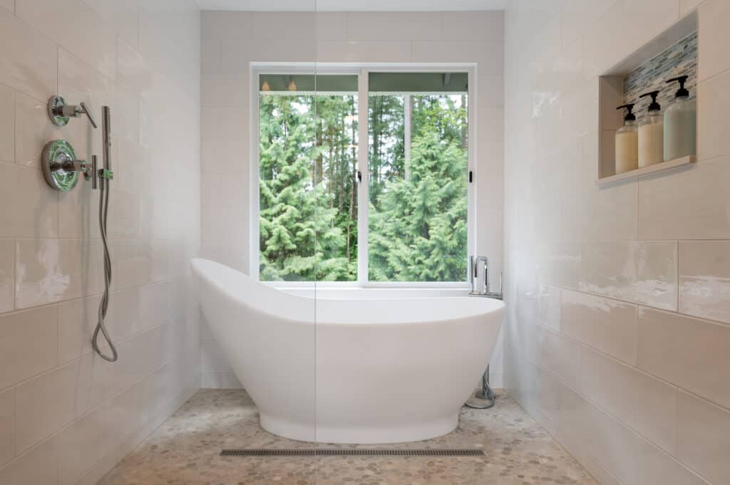 coastal chic primary bath